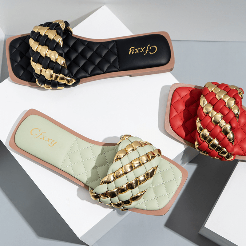 Woven Flats Summer Essential: 4 Reasons To Grab The Woven Open Toe Flats In This Season - Marie Lashaays 