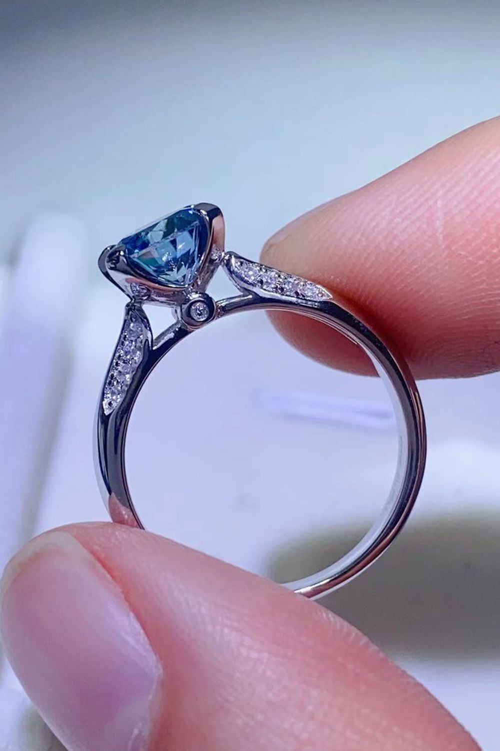 1 Carat Moissanite 4 - Prong Ring - Marie Lashaays