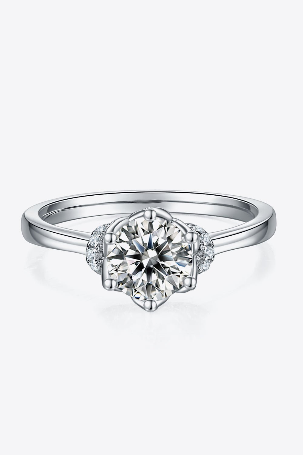 1 Carat Moissanite 925 Sterling Silver Ring - Marie Lashaays