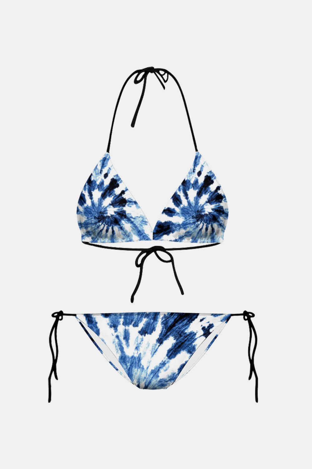 Tie-Dye Side Tie Bikini Set