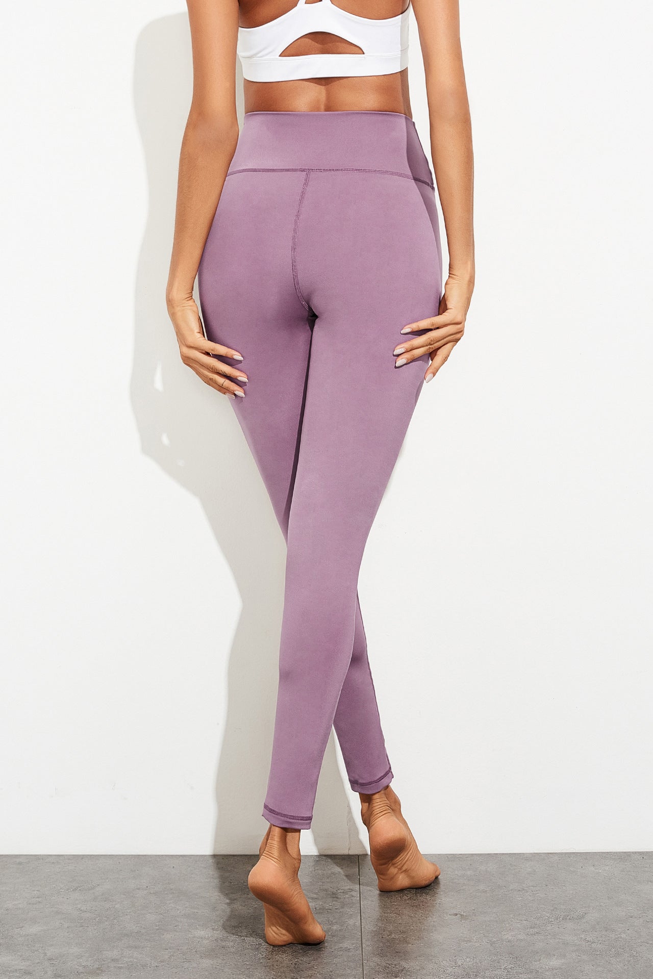 Exposed Seam High Waist Yoga Leggings - Marie Lashaays 