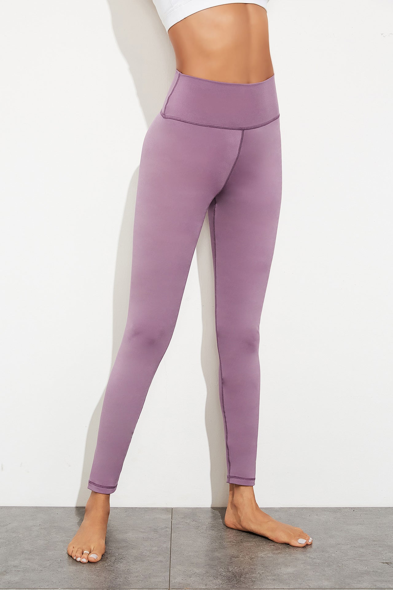 Exposed Seam High Waist Yoga Leggings - Marie Lashaays 