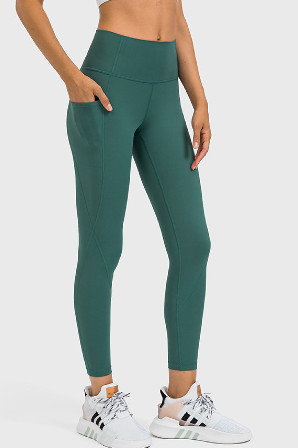 High Rise Yoga Leggings with Side Pocket - Marie Lashaays 