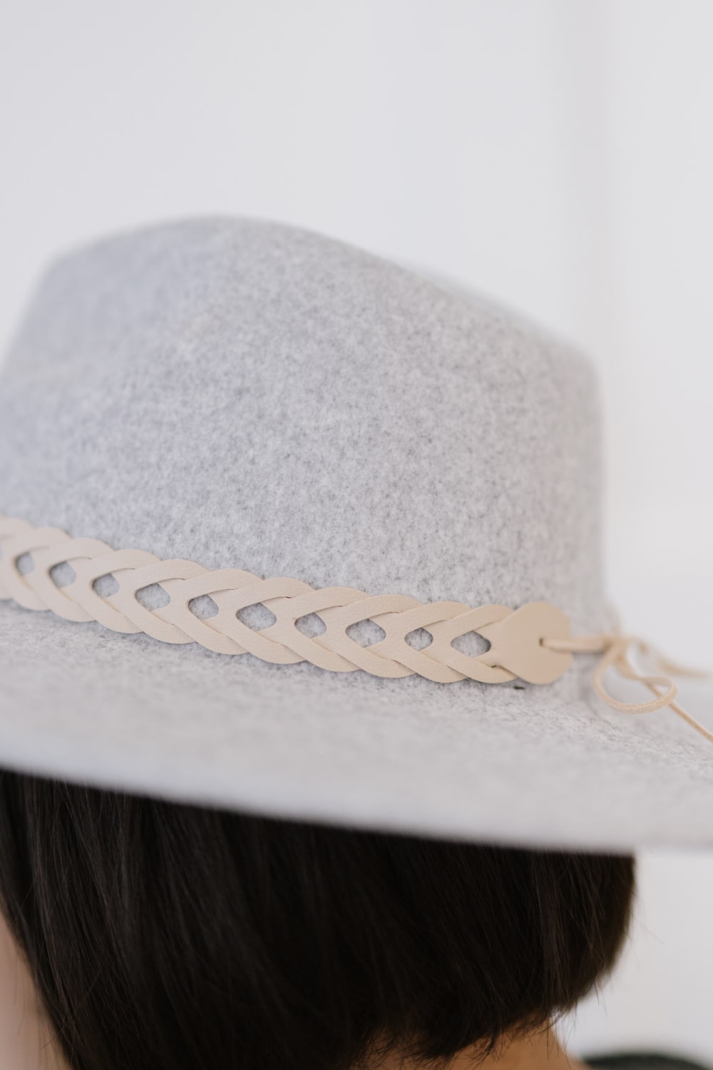 Fame Trendsetter Braided Strap Felt Fedora - Marie Lashaays 