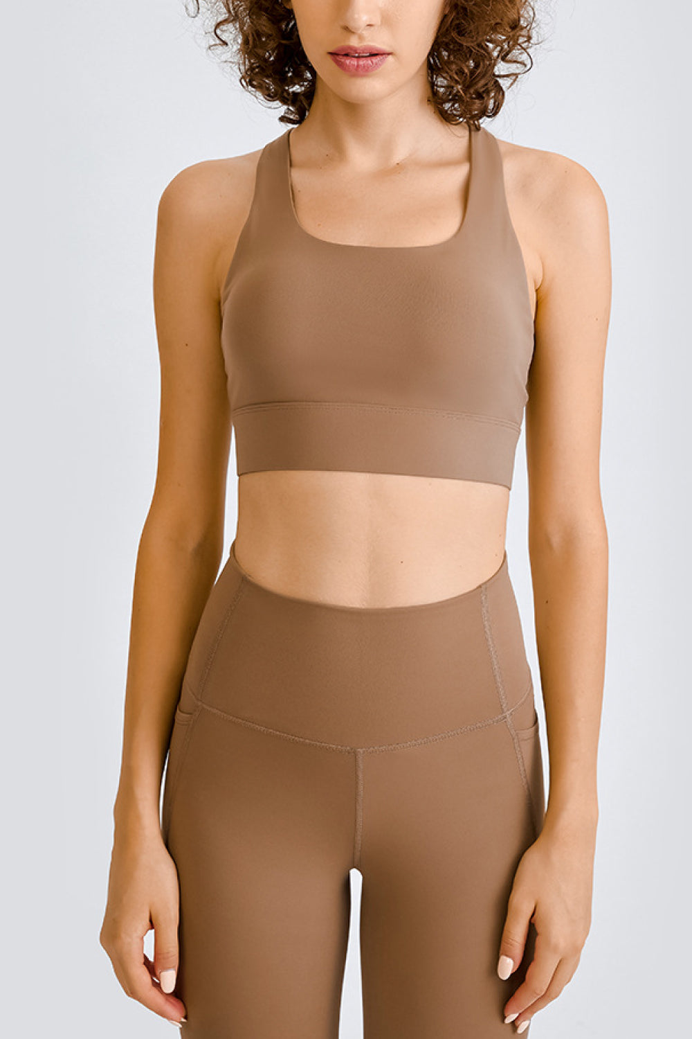 Cross Back Yoga Crop Top - Marie Lashaays 