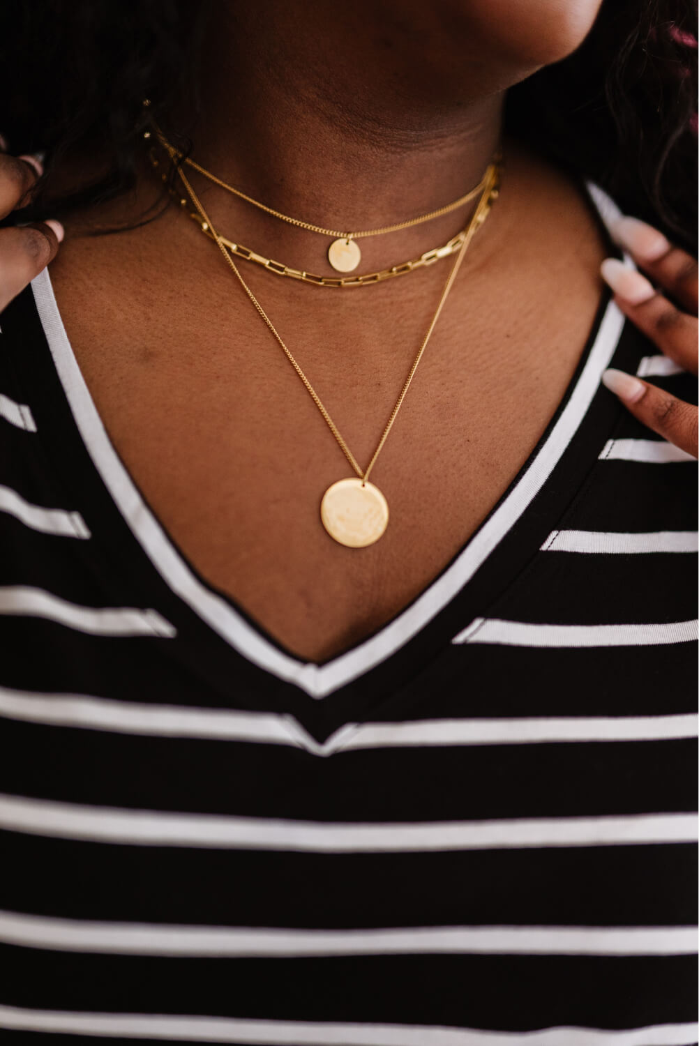 You Are Gold Triple-Layered Necklace - Marie Lashaays 