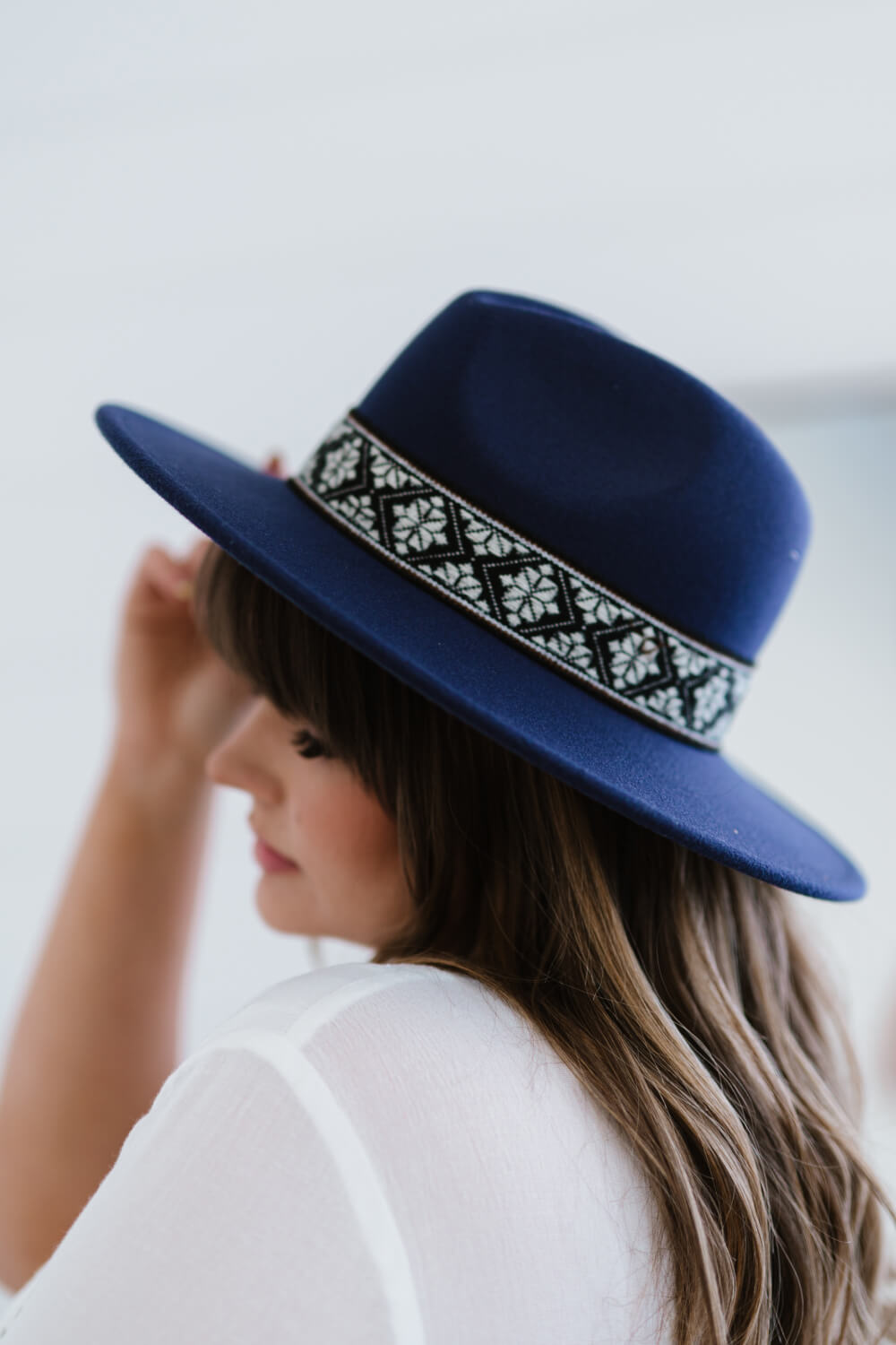 Fame Sweet and Sassy Printed Strap Fedora