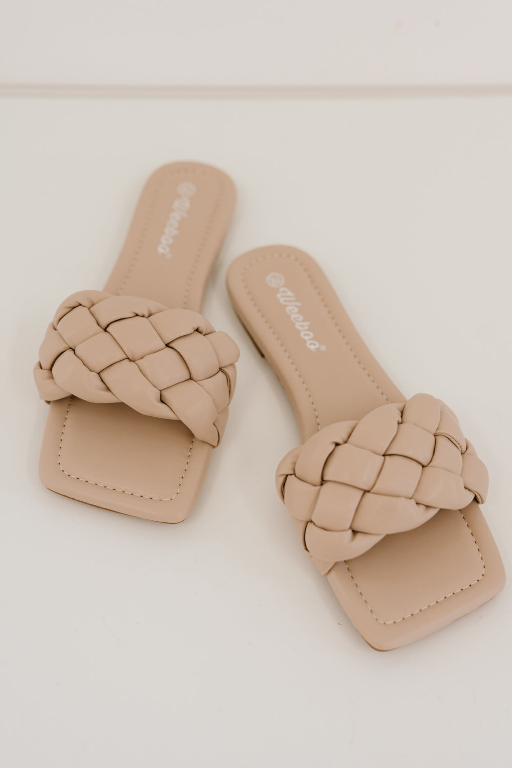 Weeboo Cakewalk Woven Square Toe Slides - Marie Lashaays 