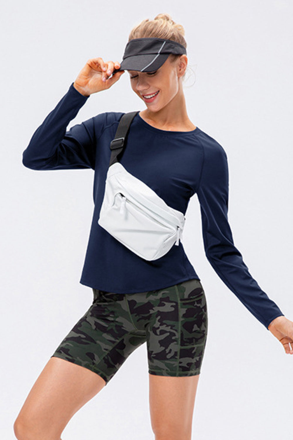 Raglan Sleeve Round Neck Athletic Top - Marie Lashaays 