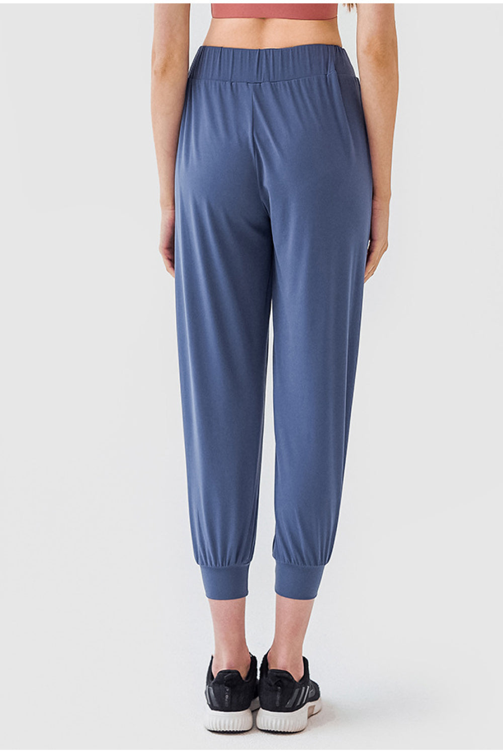 Drawstring Cropped Joggers with Side Pockets - Marie Lashaays 