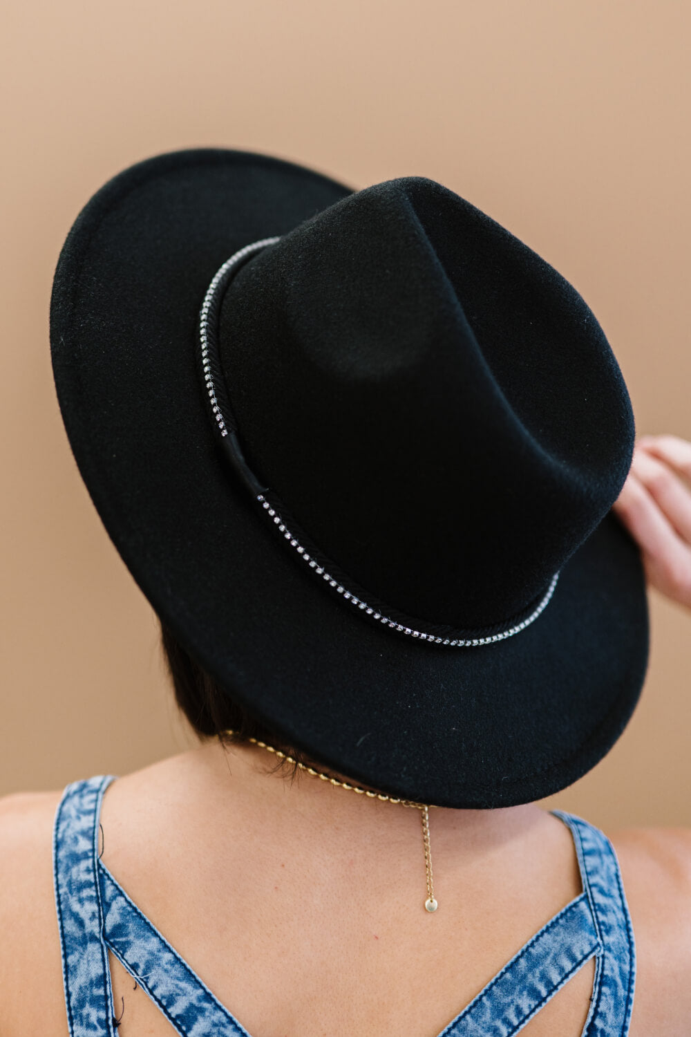 Fame Make an Entrance Rhinestone Strap Fedora - Marie Lashaays 