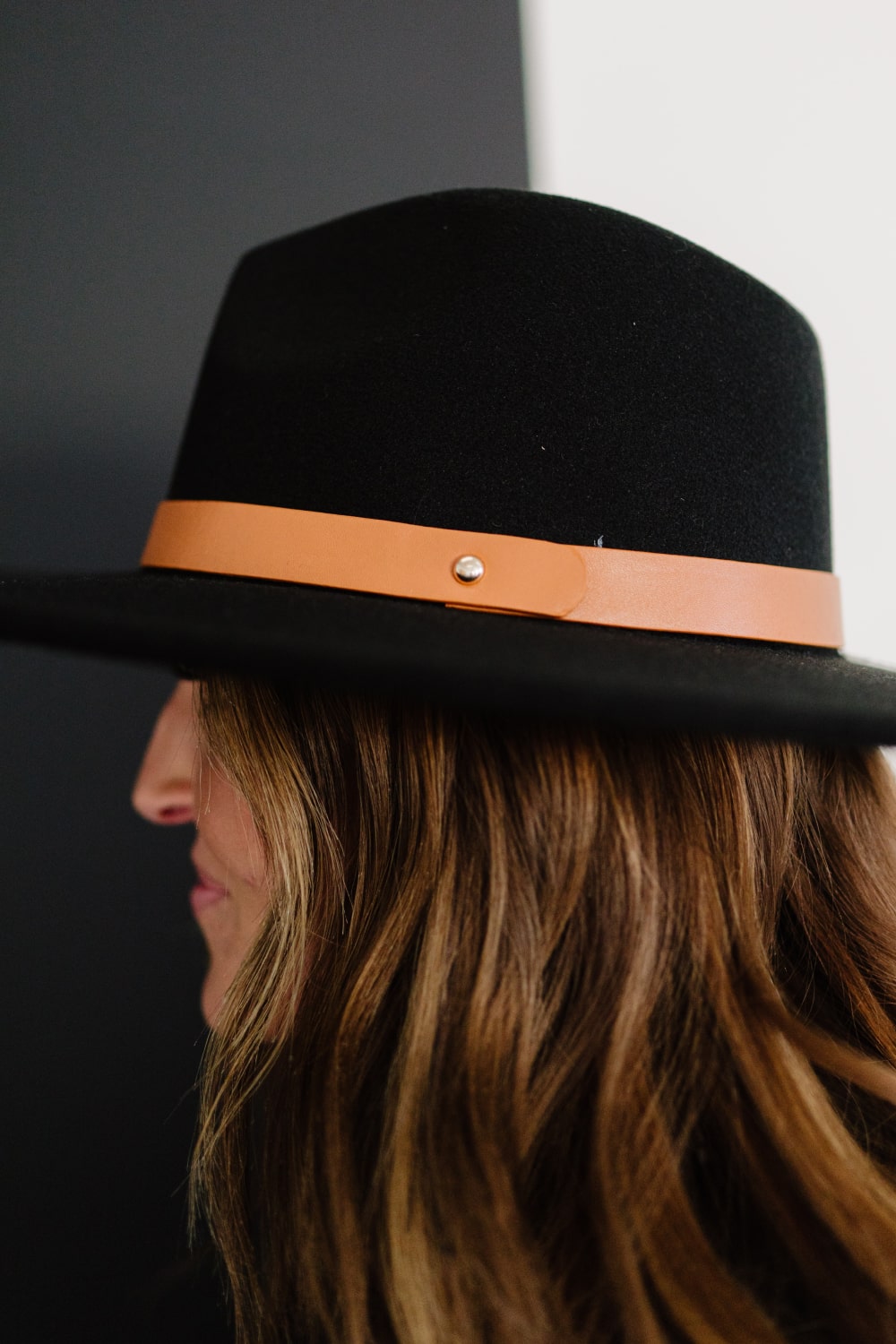 Justin Taylor Prim and Proper Faux Leather Strap Fedora - Marie Lashaays 