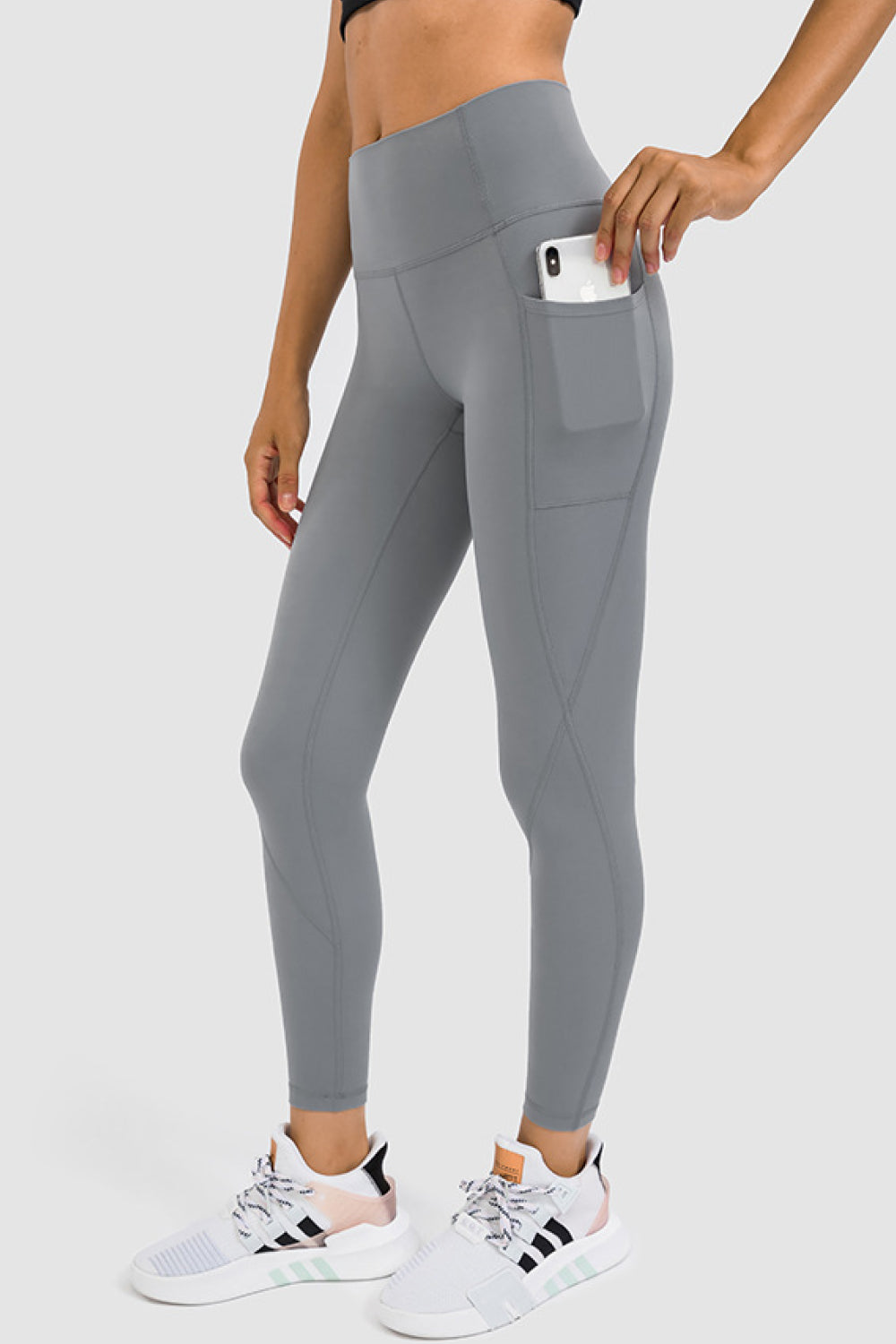 High Rise Yoga Leggings with Side Pocket - Marie Lashaays 