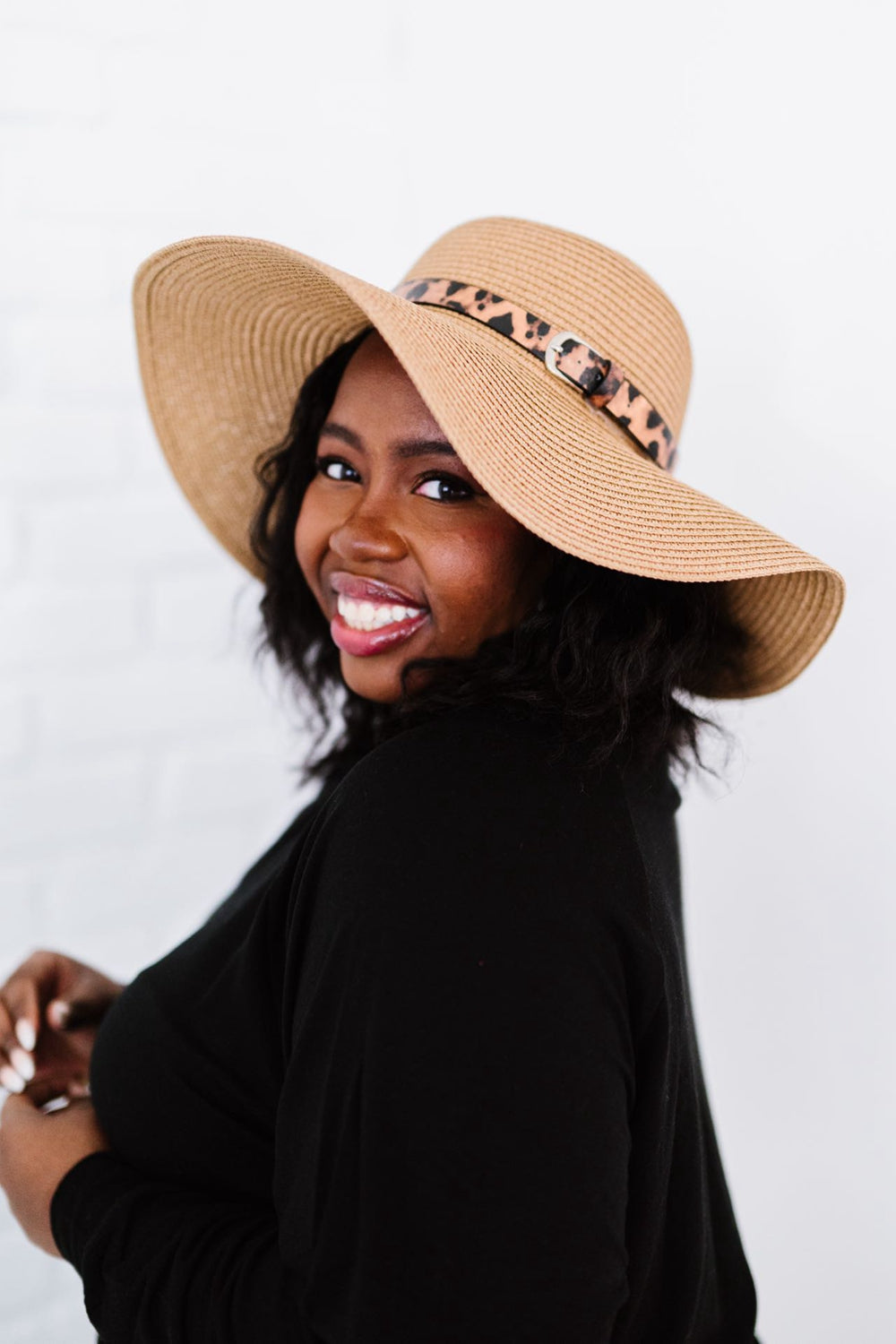 Justin Taylor Wild Sunshine Leopard Strap Floppy Hat - Marie Lashaays 