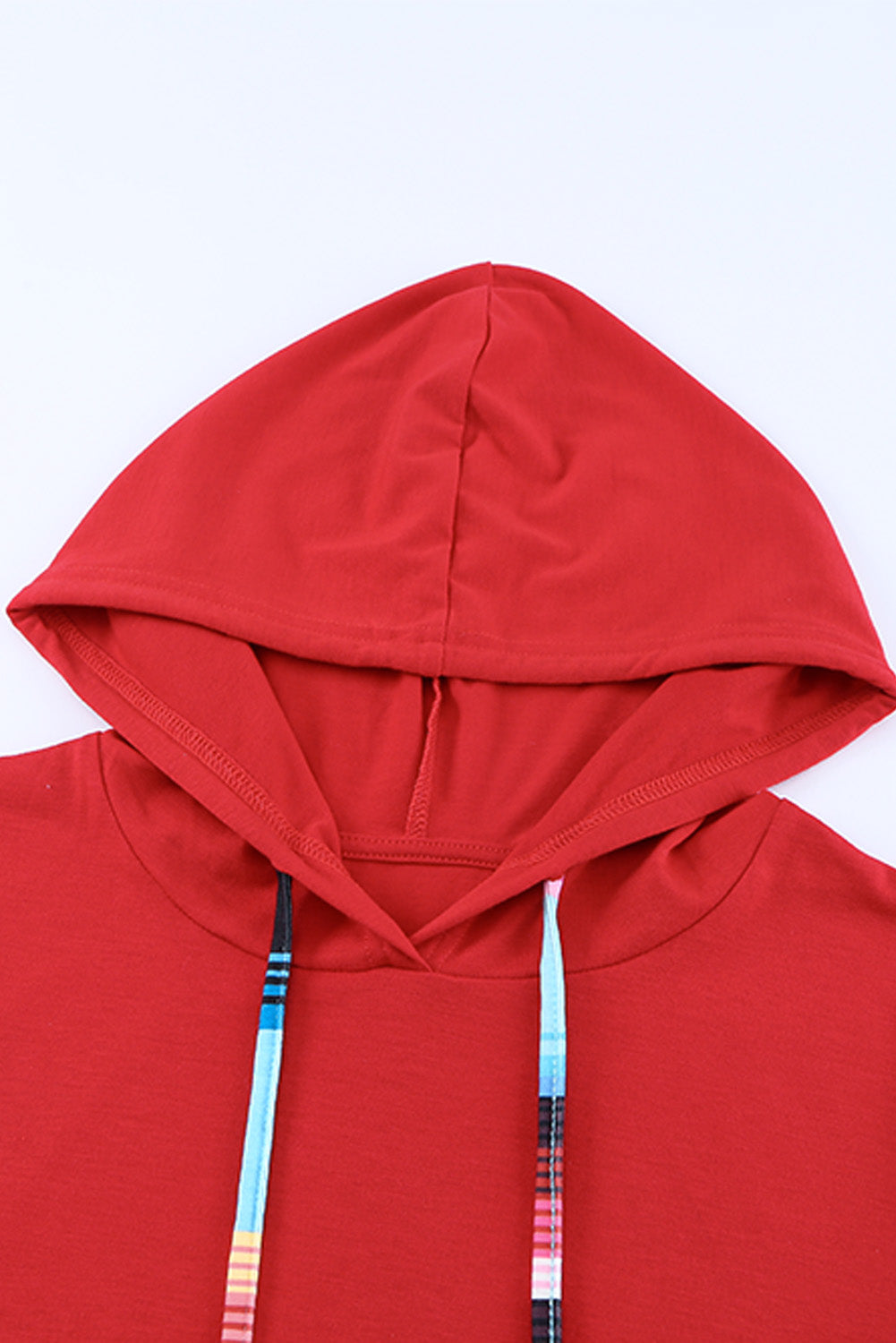 Striped Drawstring Hoodie with Kangaroo Pocket