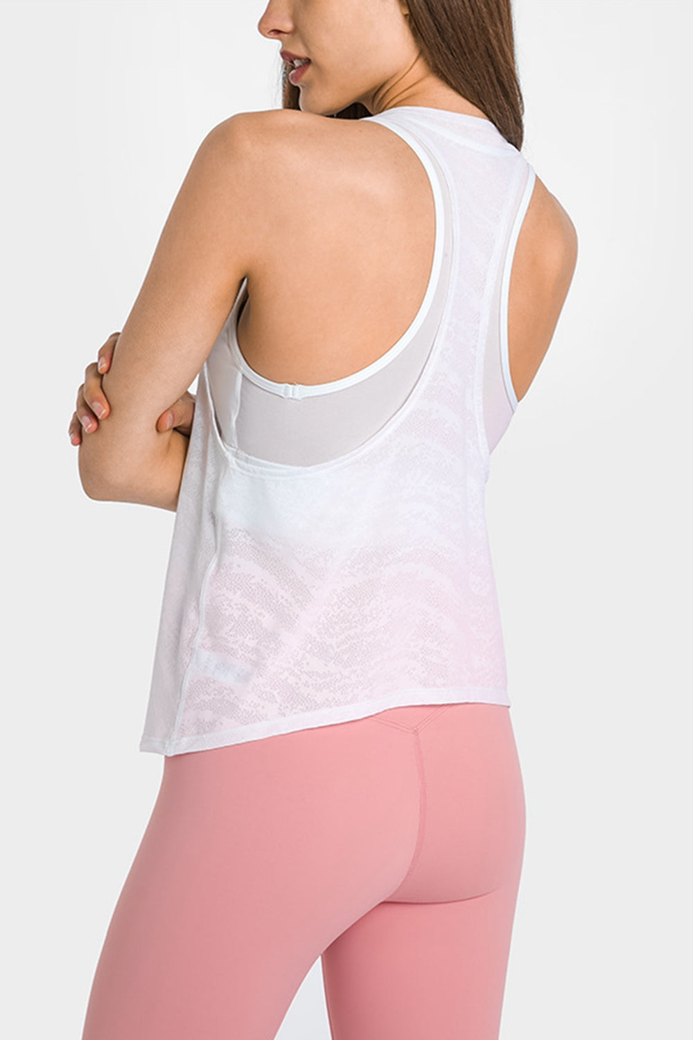 Spliced Mesh Racer Back Tank - Marie Lashaays 