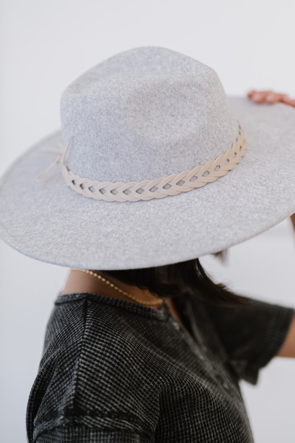 Fame Trendsetter Braided Strap Felt Fedora - Marie Lashaays 