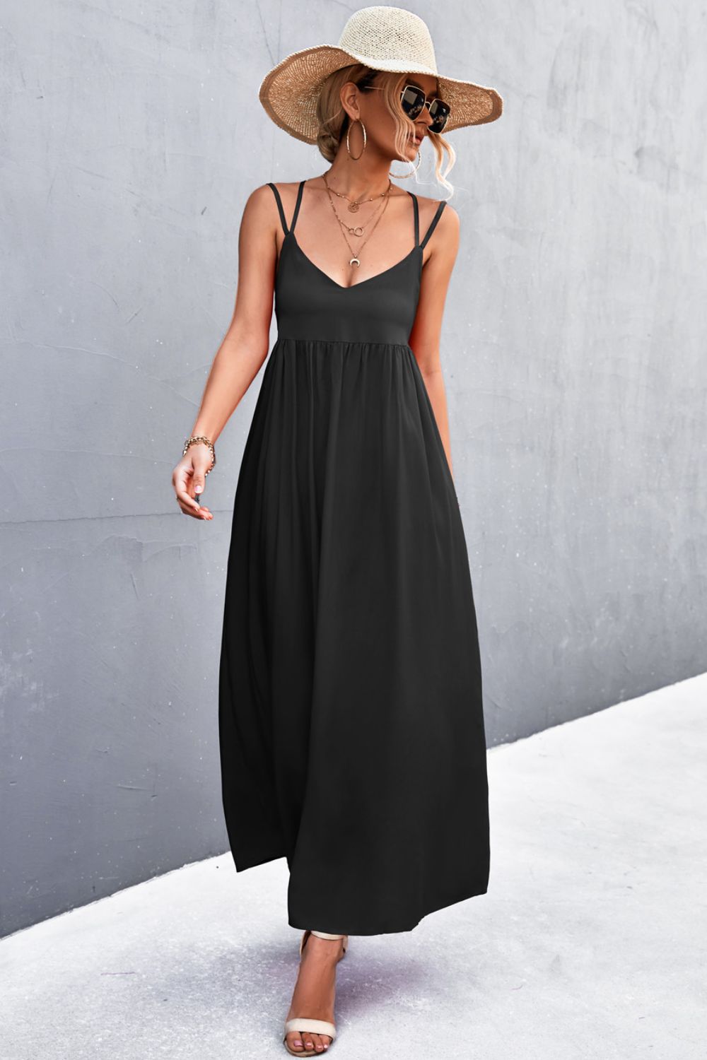 Double Strap Tie Back Dress