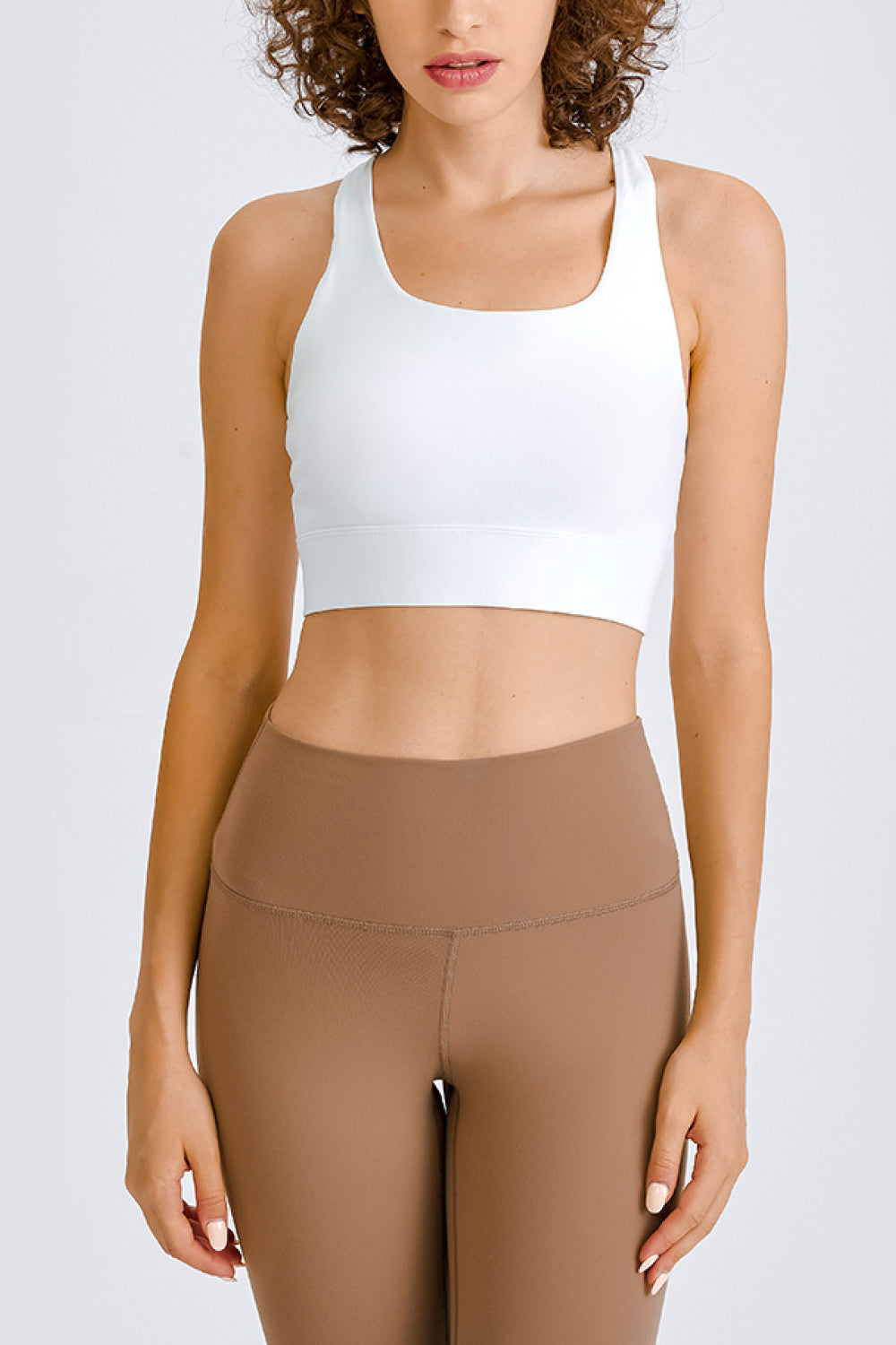 Cross Back Yoga Crop Top - Marie Lashaays 