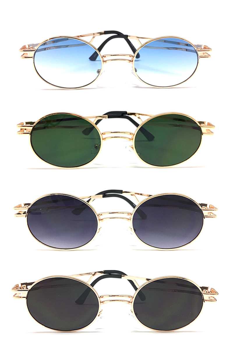 Fashion Stylish Rounded Metal Sunglasses - Marie Lashaays 