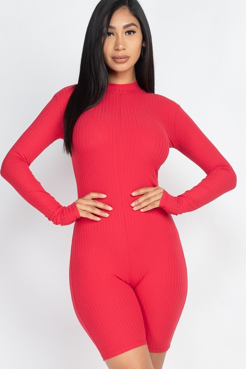 Ribbed Knit Romper - Marie Lashaays 