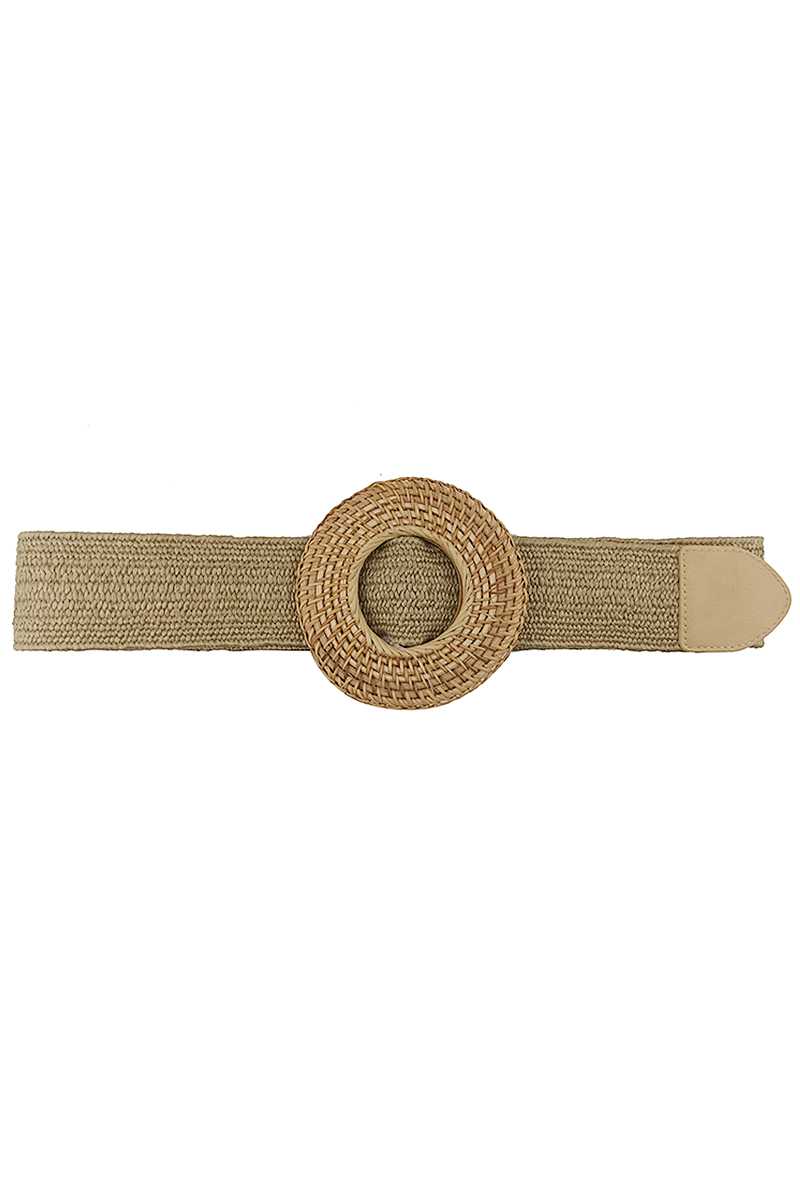 Modern Straw Round Belt - Marie Lashaays 