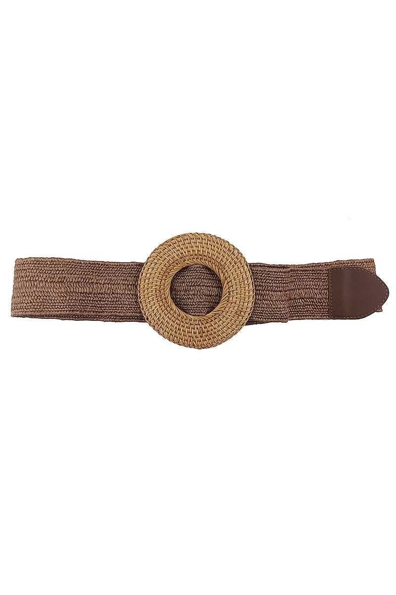 Modern Straw Round Belt - Marie Lashaays 