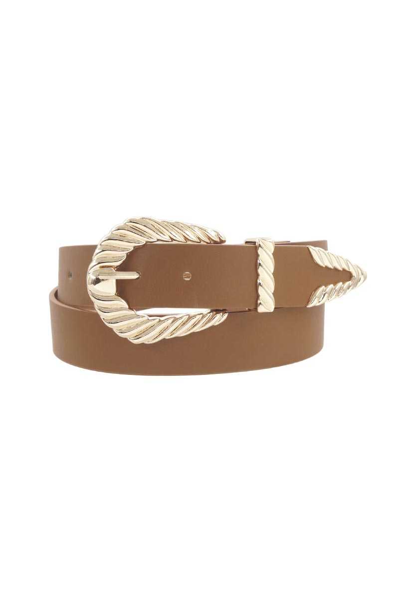 Shrimp Tectured Buckle Belt - Marie Lashaays 