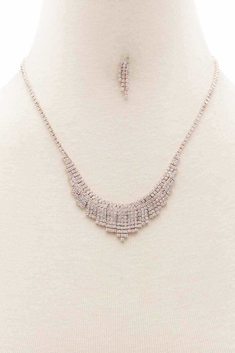 Rhinestone Necklace - Marie Lashaays 