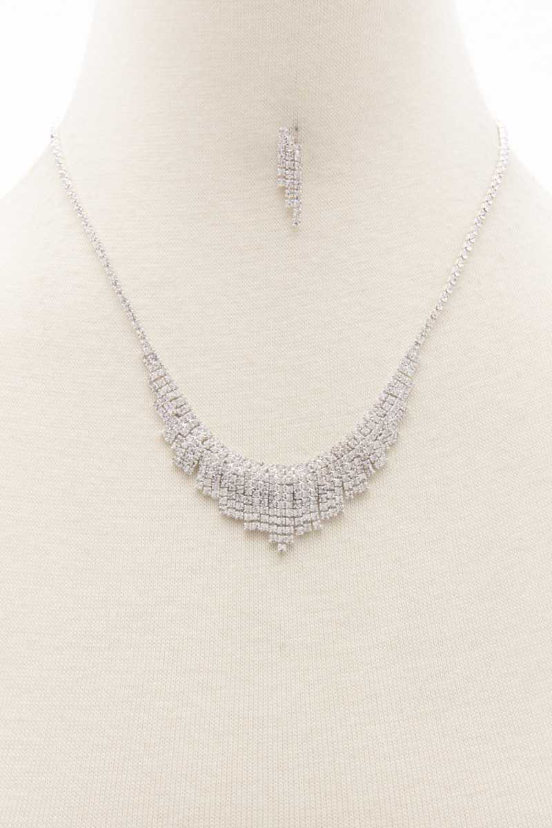 Rhinestone Necklace - Marie Lashaays 