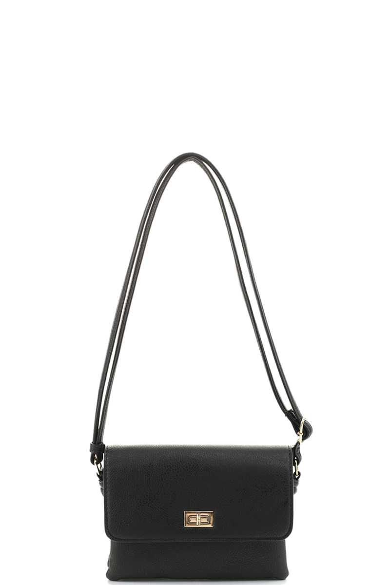 Smooth Colored Crossbody Bag - Marie Lashaays 