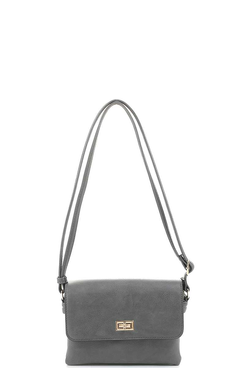 Smooth Colored Crossbody Bag - Marie Lashaays 