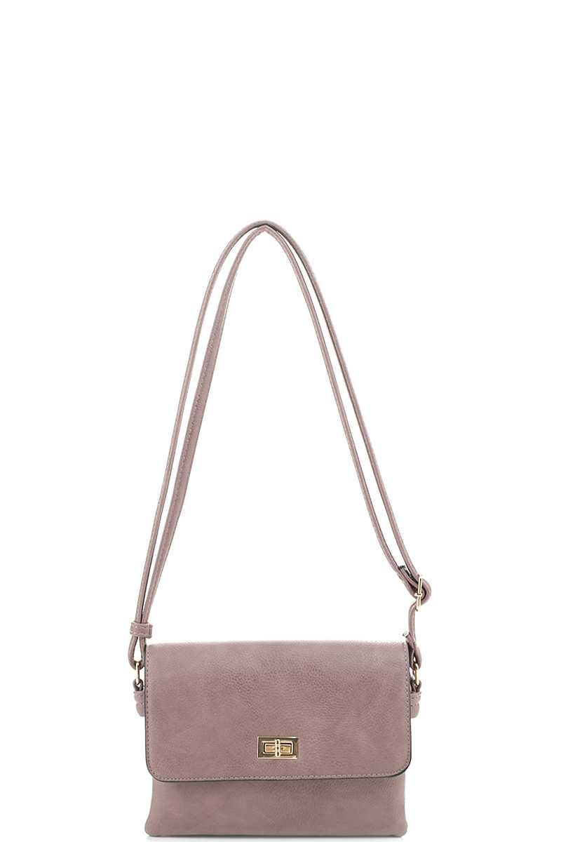 Smooth Colored Crossbody Bag - Marie Lashaays 