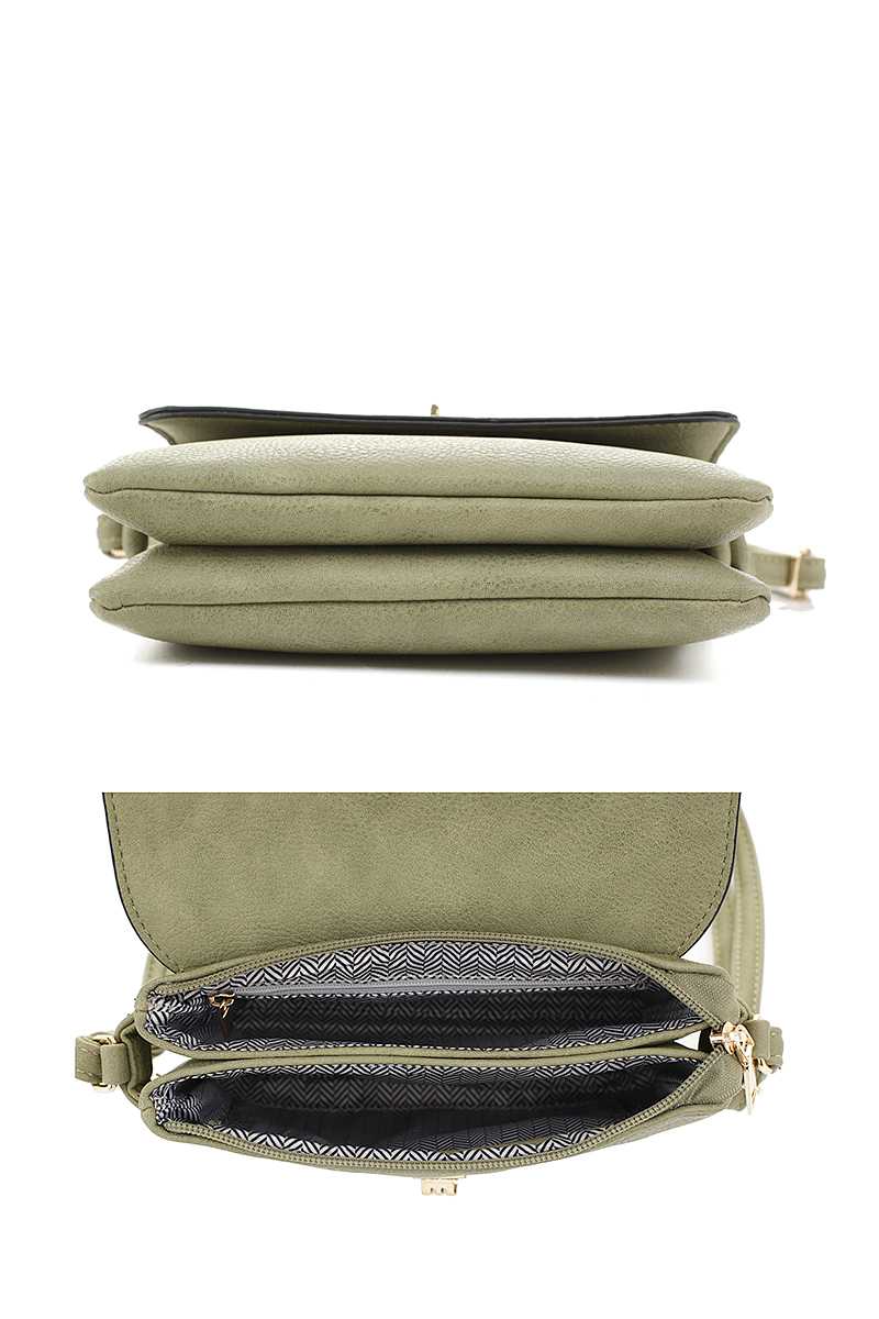 Smooth Colored Crossbody Bag - Marie Lashaays 