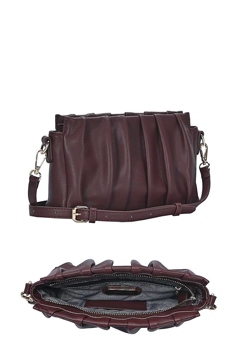 Stylish Smooth Wrinkled Crossbody Bag - Marie Lashaays 