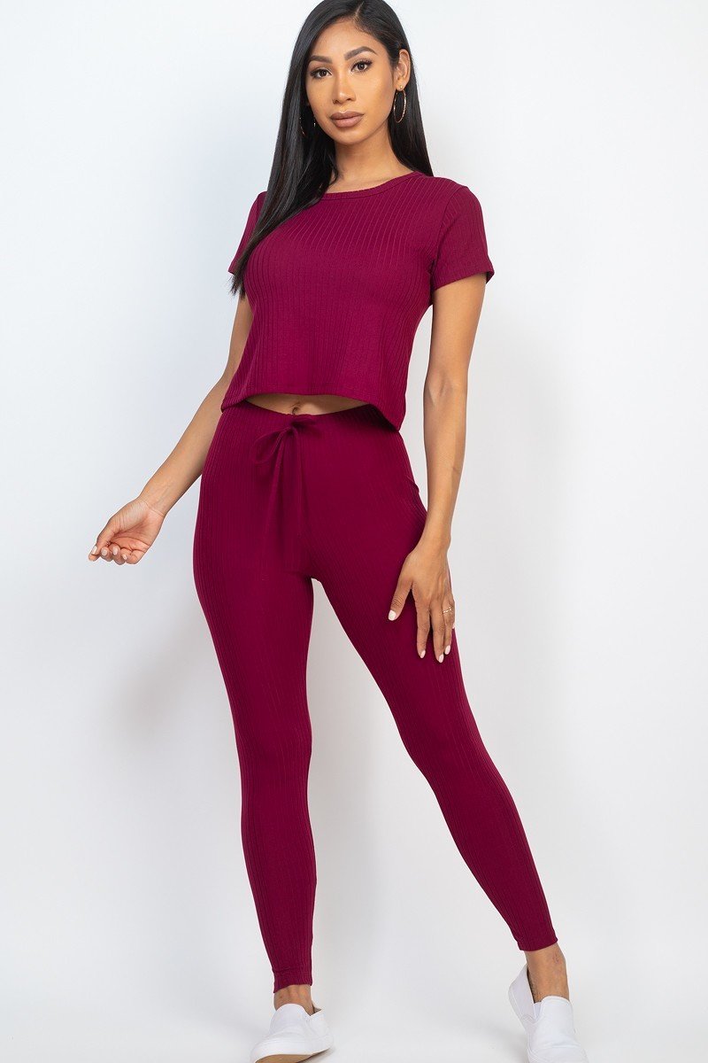 Short Sleeve Top & Leggings Set - Marie Lashaays 