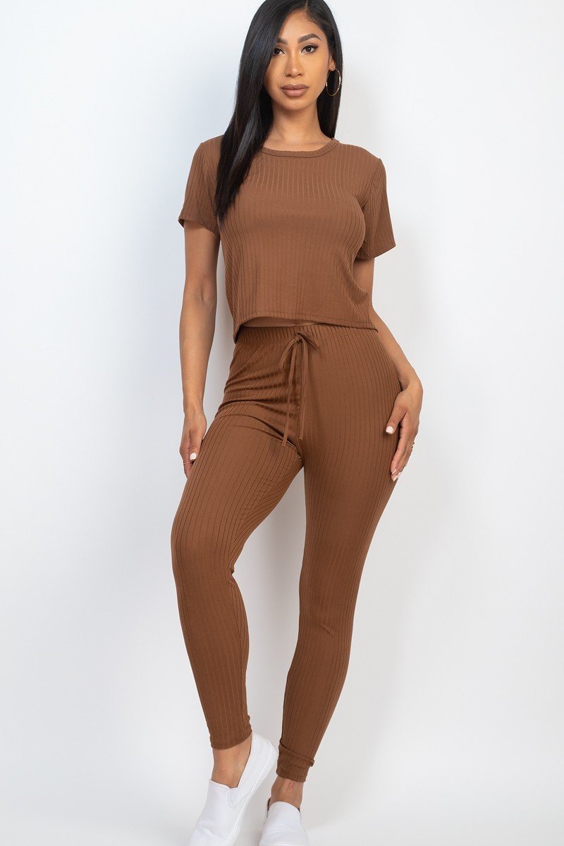 Short Sleeve Top & Leggings Set - Marie Lashaays 