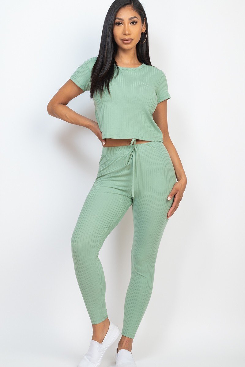 Short Sleeve Top & Leggings Set - Marie Lashaays 