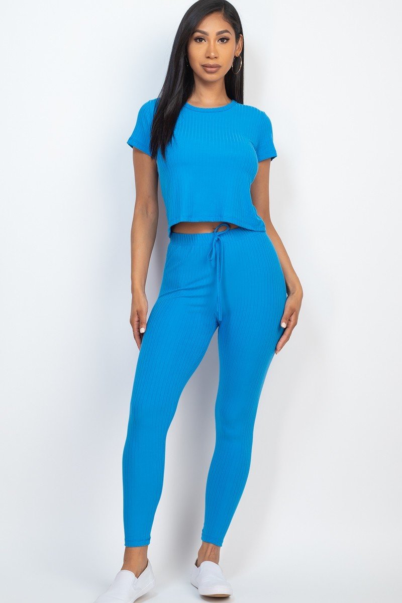 Short Sleeve Top & Leggings Set - Marie Lashaays 