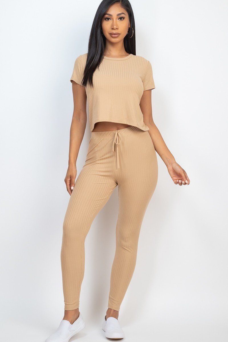 Short Sleeve Top & Leggings Set - Marie Lashaays 