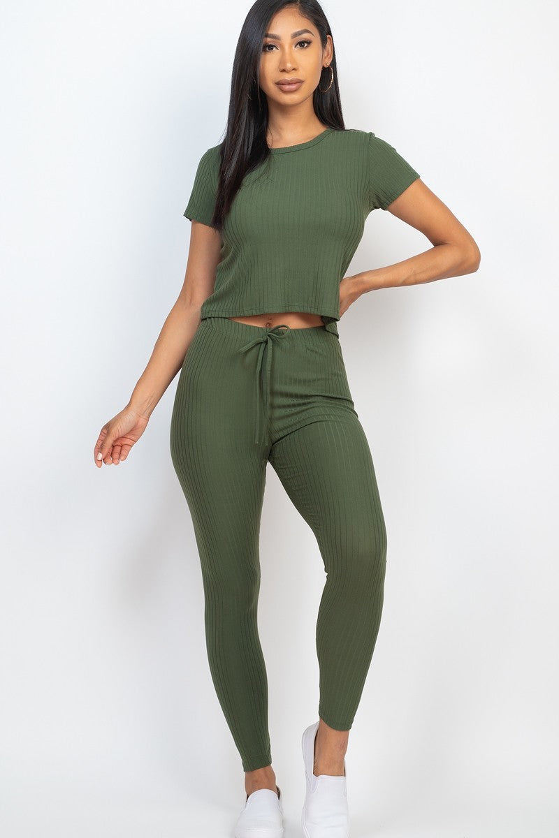 Short Sleeve Top & Leggings Set - Marie Lashaays 