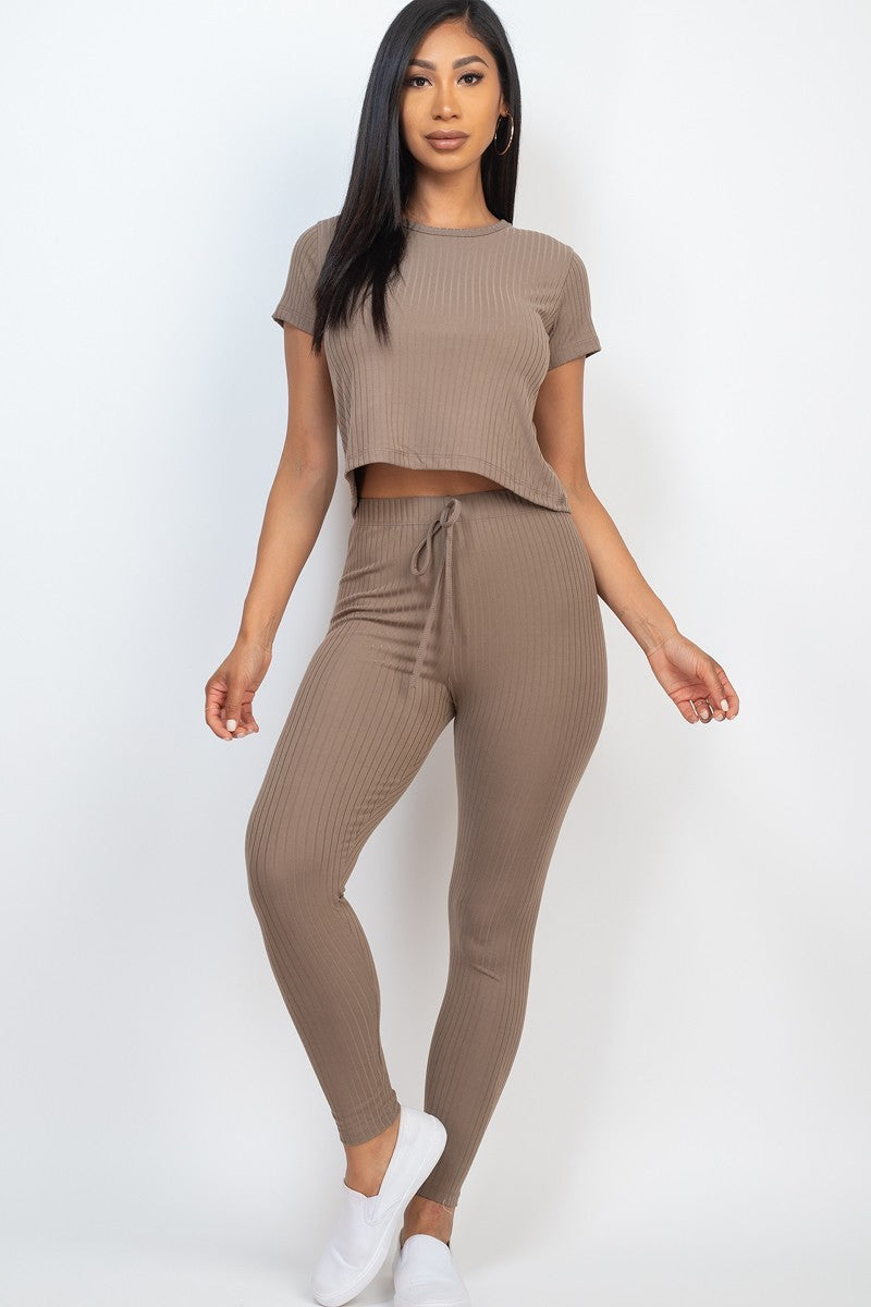 Short Sleeve Top & Leggings Set - Marie Lashaays 