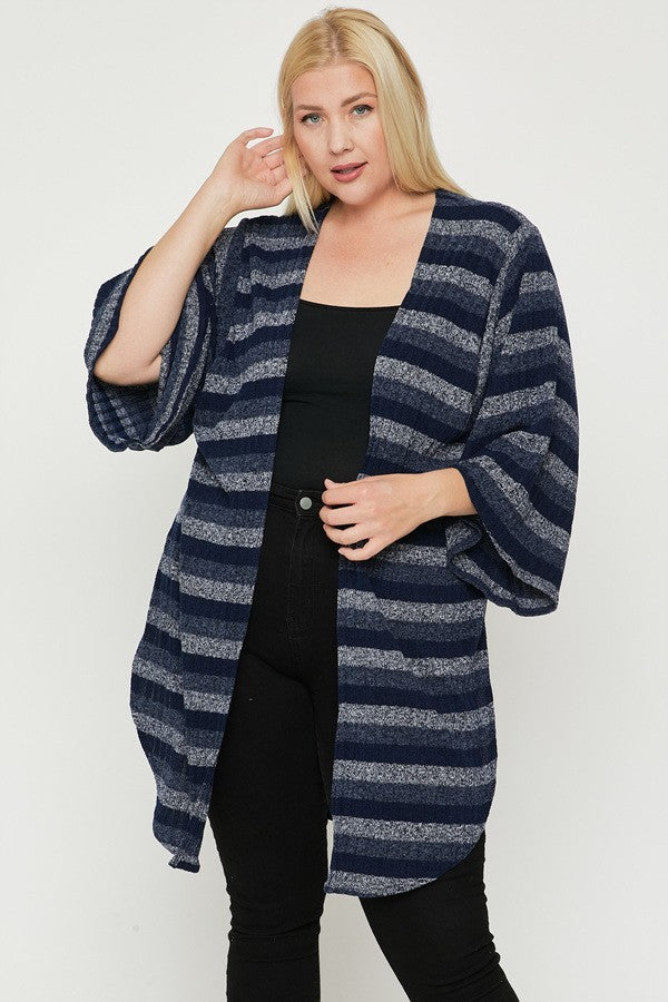 Multi-color Striped Cardigan - Marie Lashaays 