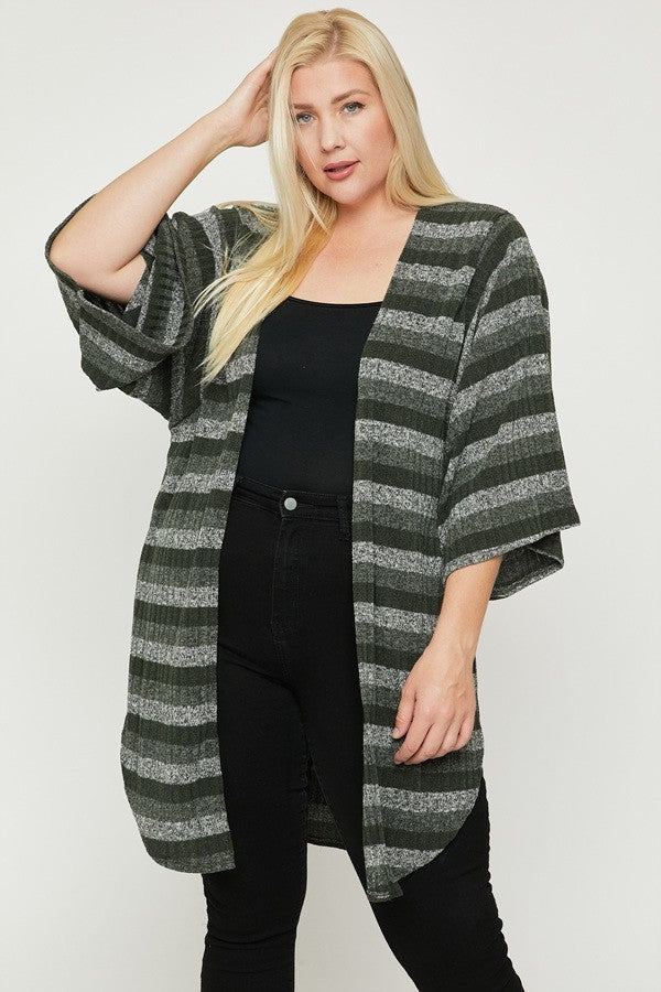 Multi-color Striped Cardigan - Marie Lashaays 