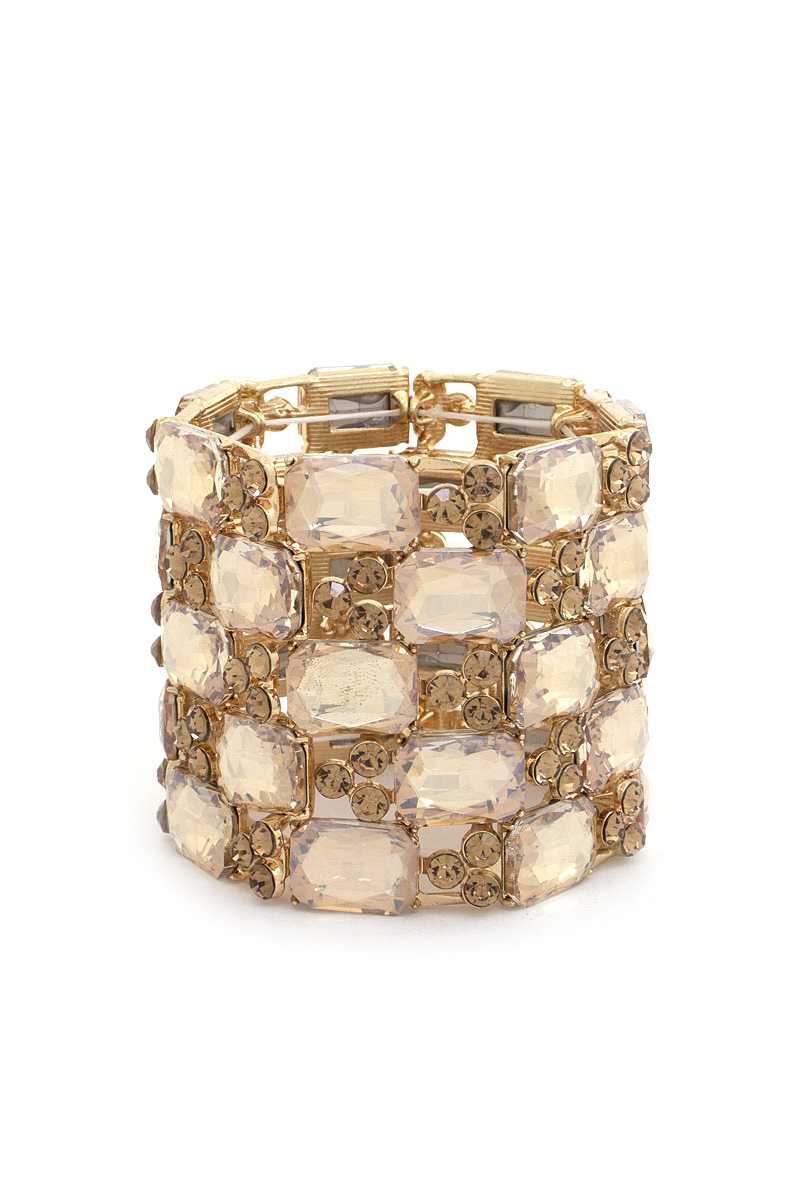 Square Rhinestone Bracelet - Marie Lashaays 