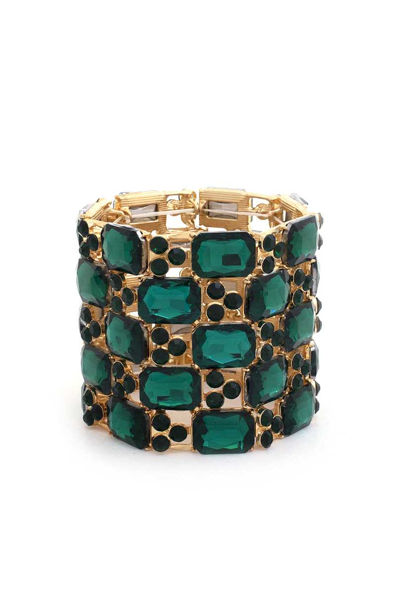 Square Rhinestone Bracelet - Marie Lashaays 