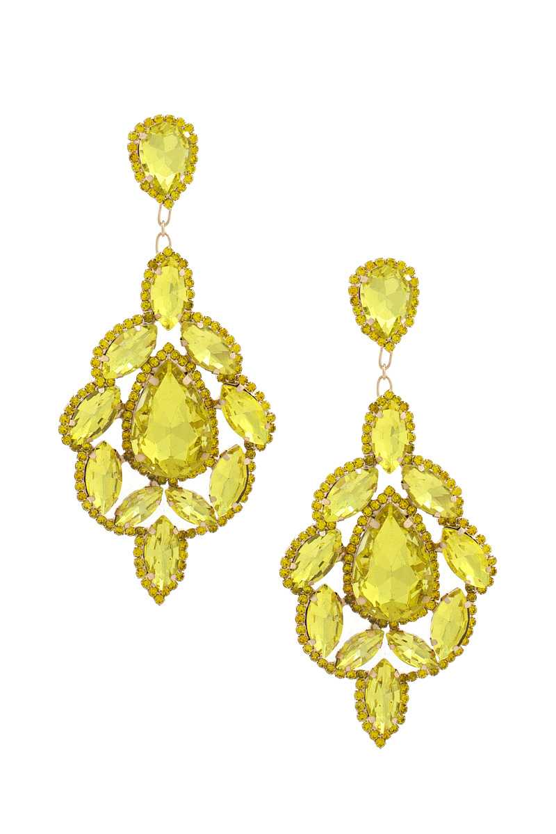 Teardrop Rhinestone Dangle Earring - Marie Lashaays 