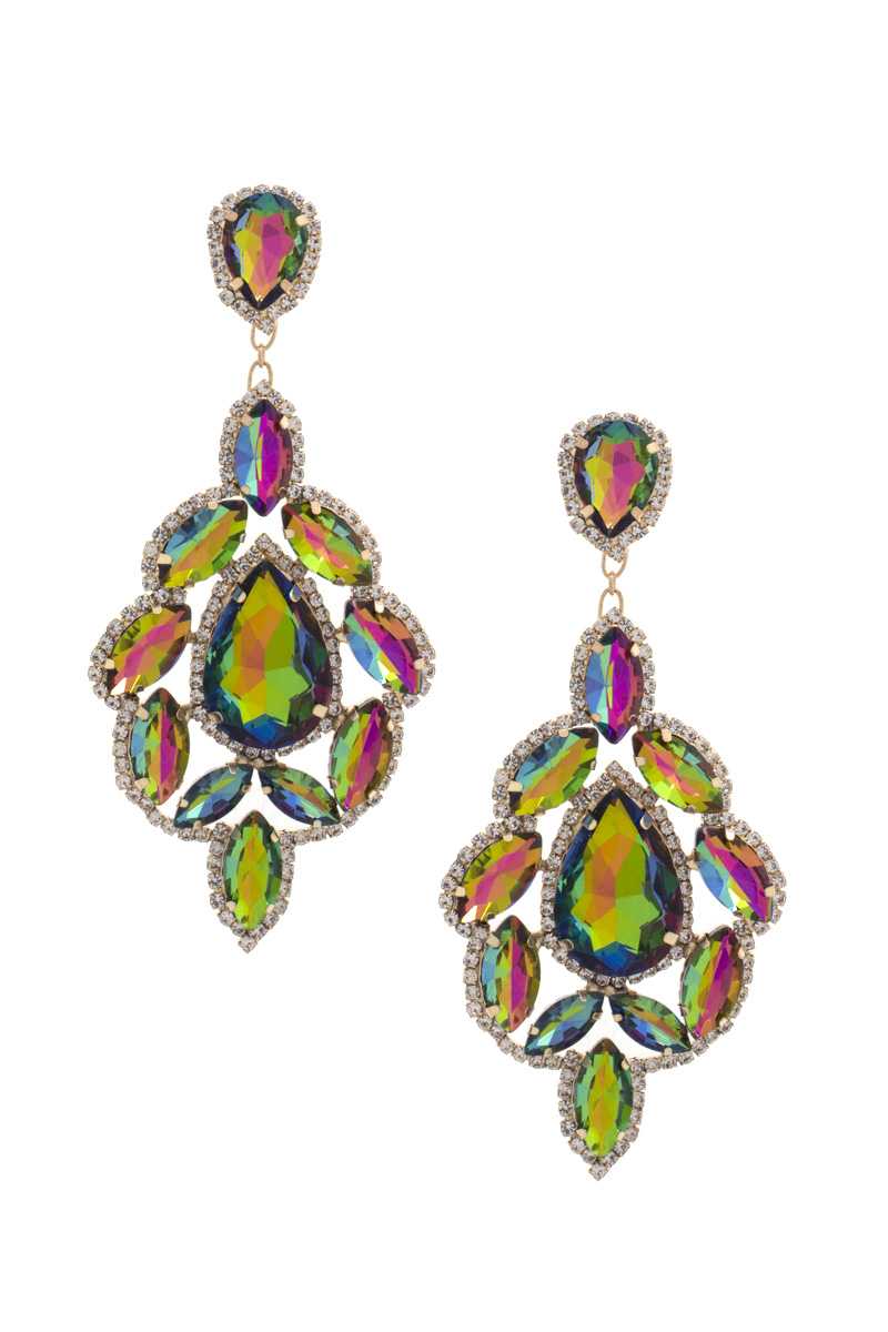 Teardrop Rhinestone Dangle Earring - Marie Lashaays 