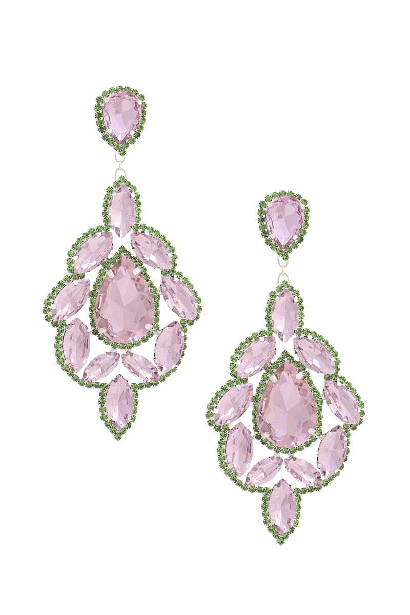 Teardrop Rhinestone Dangle Earring - Marie Lashaays 