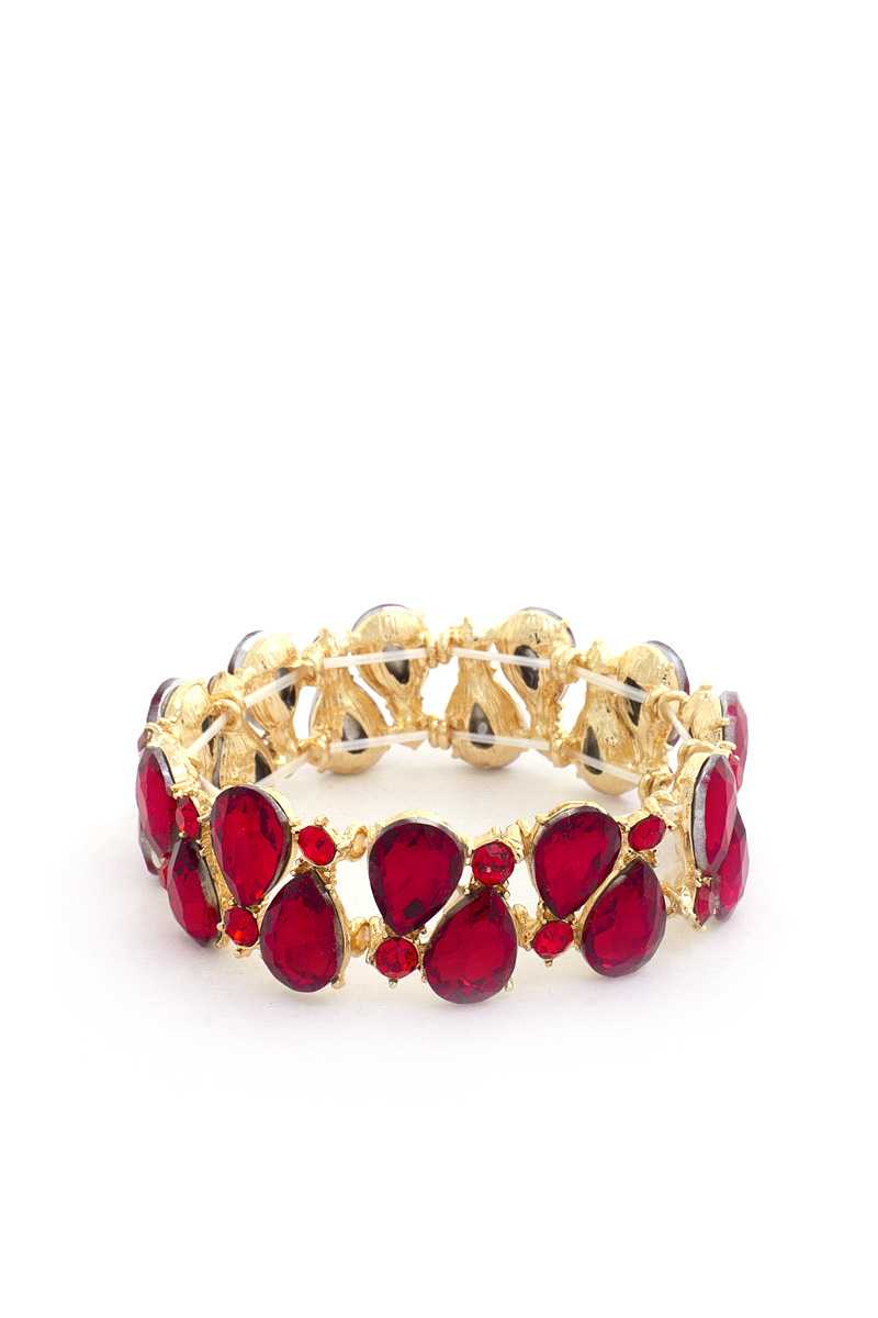 Teardrop Rhinestone Stretch Bracelet - Marie Lashaays 